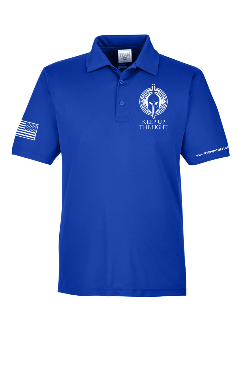 KUTF Blue Polo white Logo, Dri-Fit T-Shirt