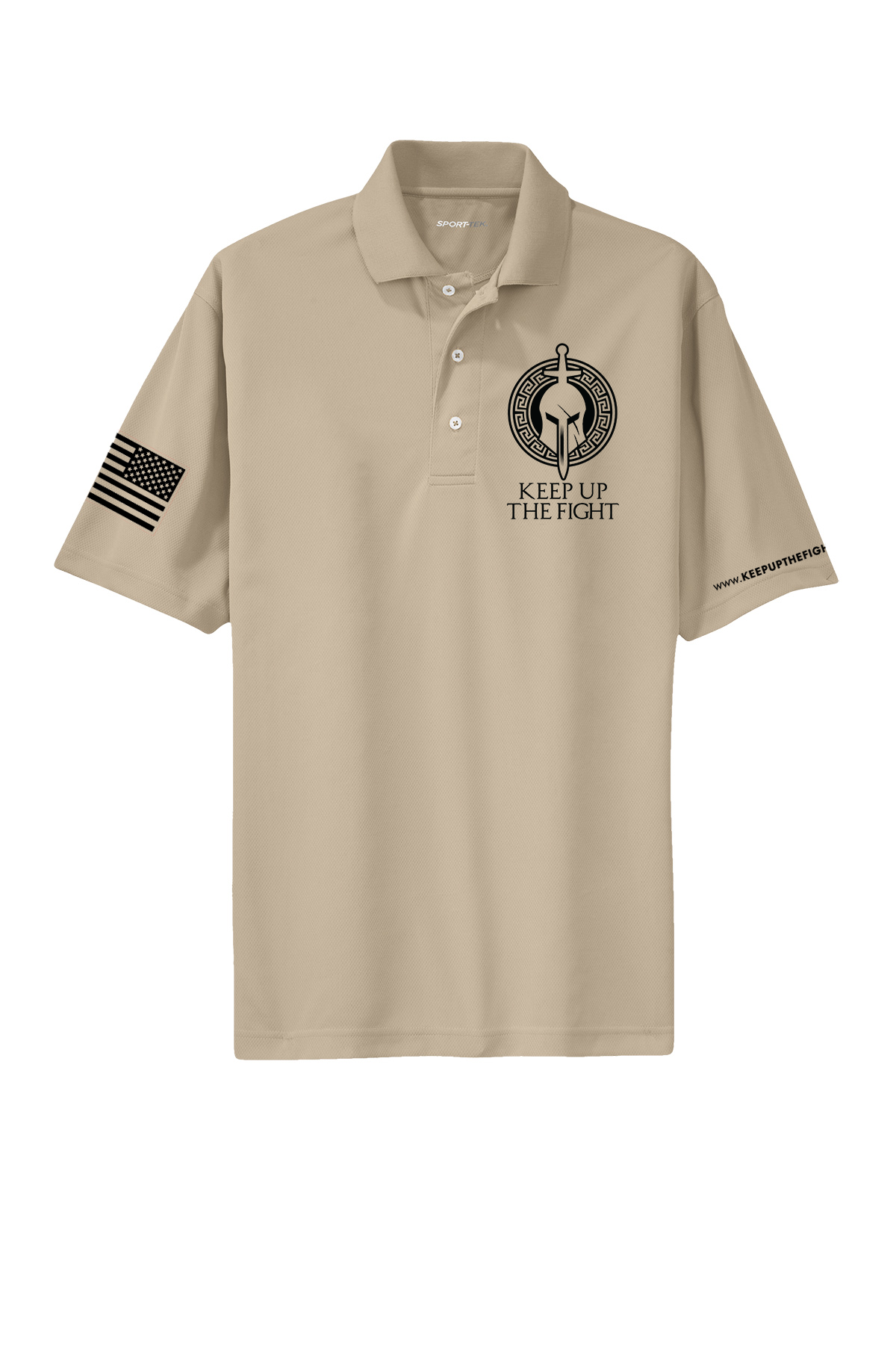 KUTF Beige (Black Logo) Dri Mesh Polo – Keep up the Fight Apparel