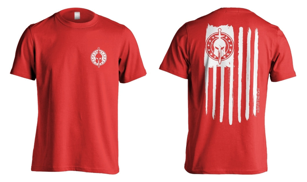 KUTF Flag T-shirt (RED Shirt White Flag)