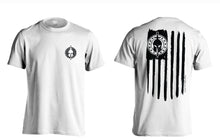 Load image into Gallery viewer, KUTF Flag T-shirt, (White Shirt Black Flag)
